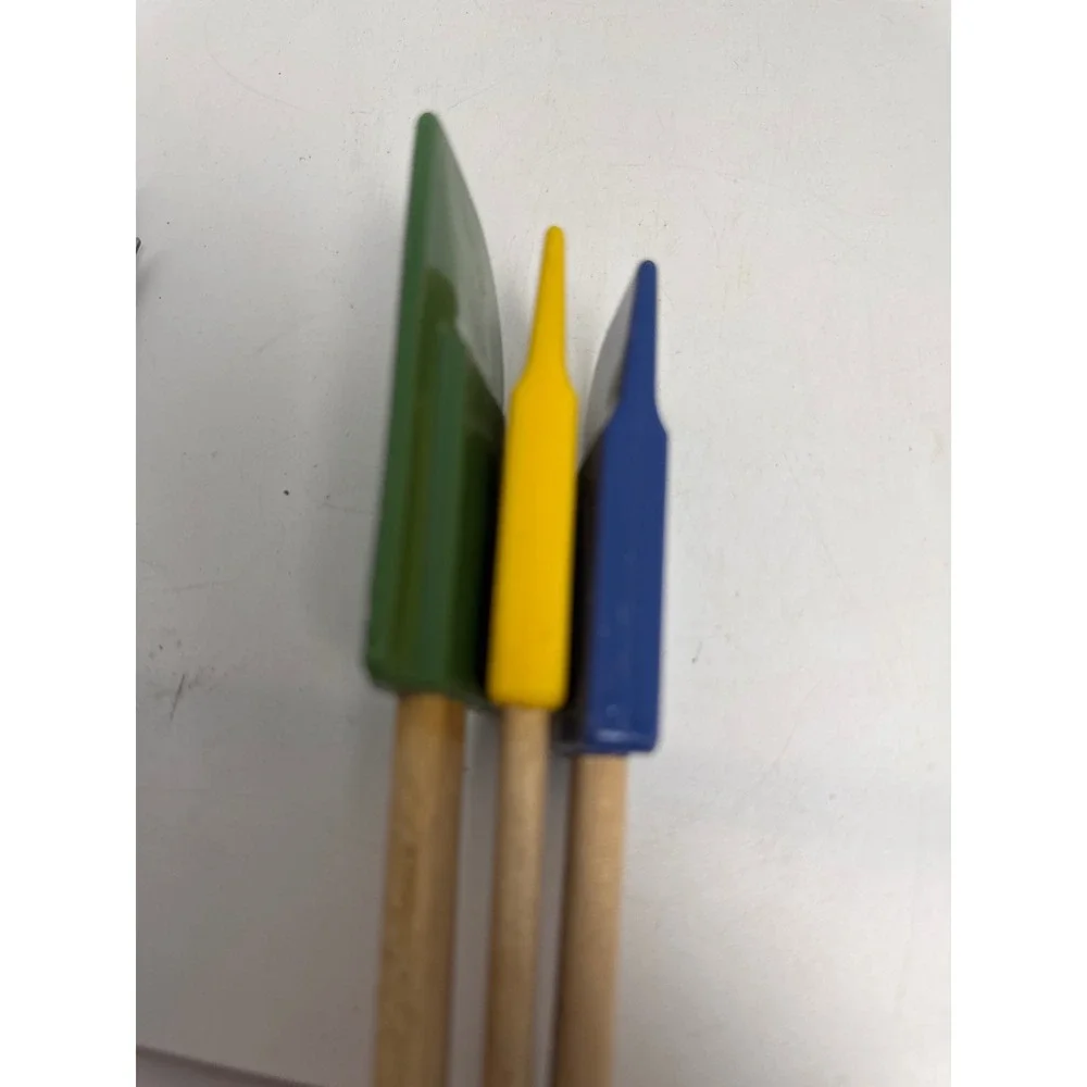 Le Creuset Spatula Set Unisex OS Multicolor Good Silicone Wood 3pc Kitchen Tools